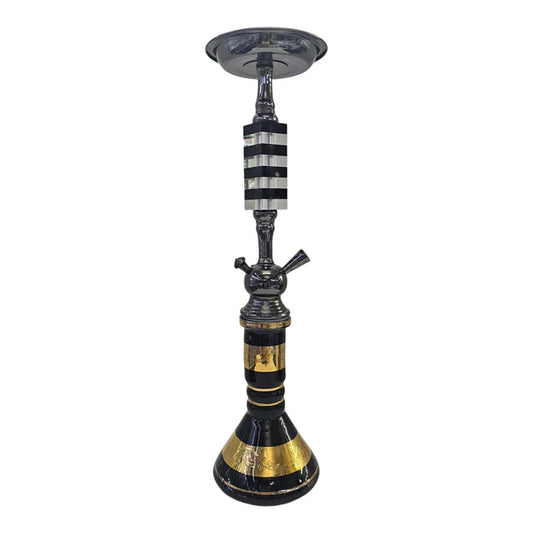 Colour Block (18")- 1 Hose -Hookah-Black-Wee Shisha N Vape