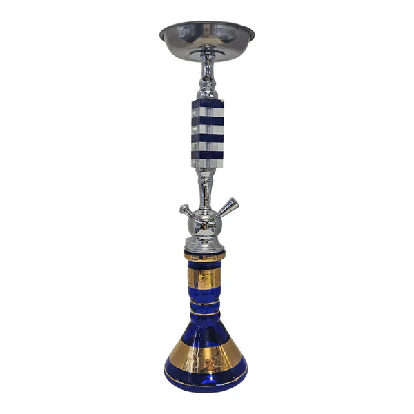 Colour Block (18")- 1 Hose -Hookah-Blue-Wee Shisha N Vape