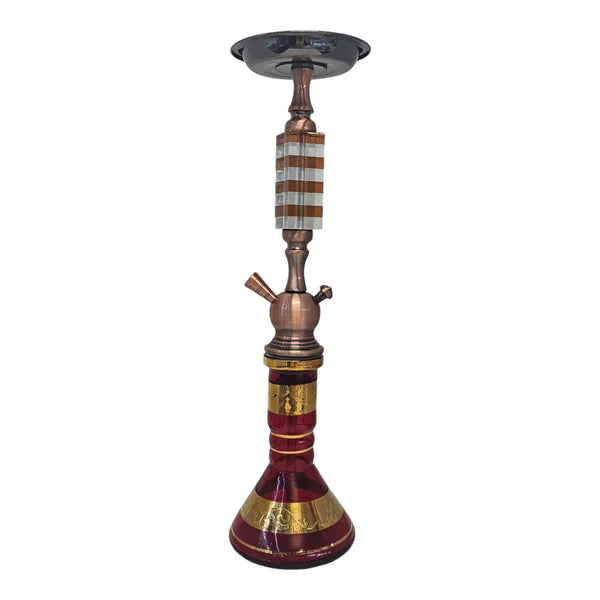 Colour Block (18")- 1 Hose -Hookah-Red-Wee Shisha N Vape