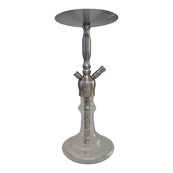 Zanobia 18"- Silver- 1 Hose- Hookah-The Wee Smoke Shop