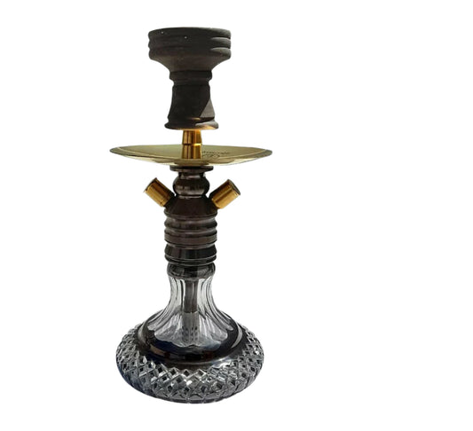 COCOYAYA (14") Gacha 1 Hose Hookah - Black and Gold - Wee Shisha N Vape