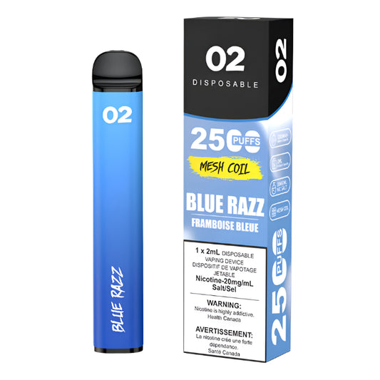Ovns 02 2500 Puffs - Blue Razz - Wee Shisha N Vape