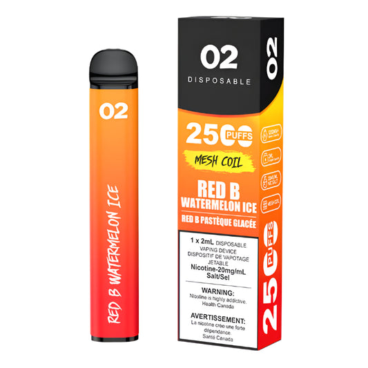 Ovns 02 2500 Puffs - Red B Watermelon Ice - Wee Shisha N Vape