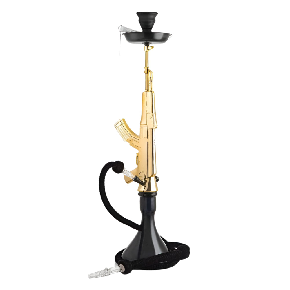 MOB AK-47 (31") -1 Hose Hookah - Gold - Wee Shisha N Vape
