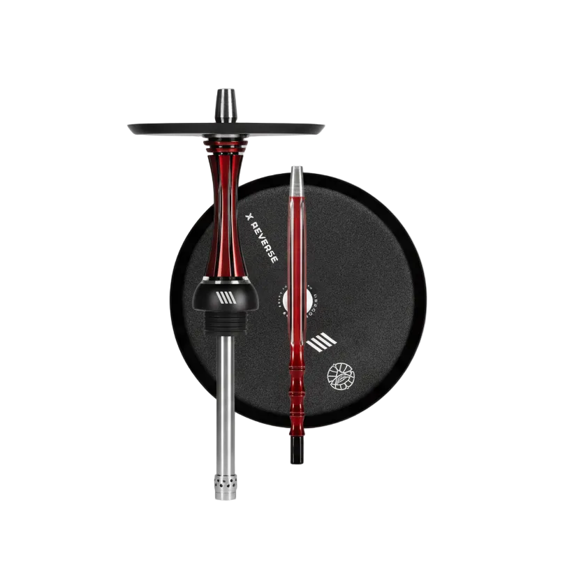 Red - Ace Alpha Reverse Hookah (No Base) - Wee Shisha N' Vape