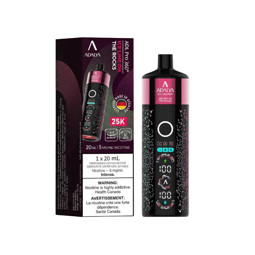 Adalya ADL Pro 25K - Hookah Vape - Ice Lime on the Rocks - Wee Shisha N Vape