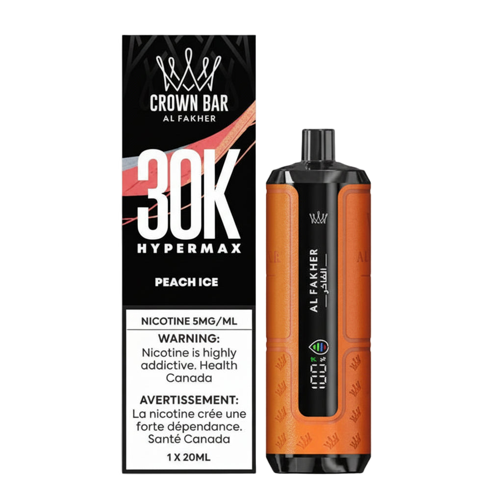 AL FAKHER CROWN BAR HyperMax 30K - Peach Ice - Wee Shisha N Vape