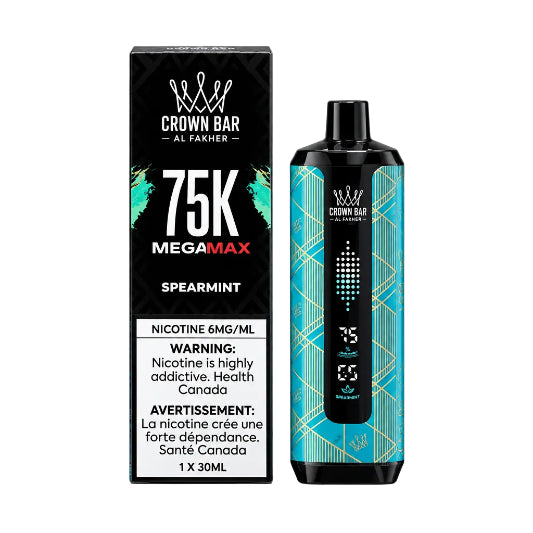 Al Fakher Crown Bar Mega Max 75K - Spearmint - Wee Shisha N Vape