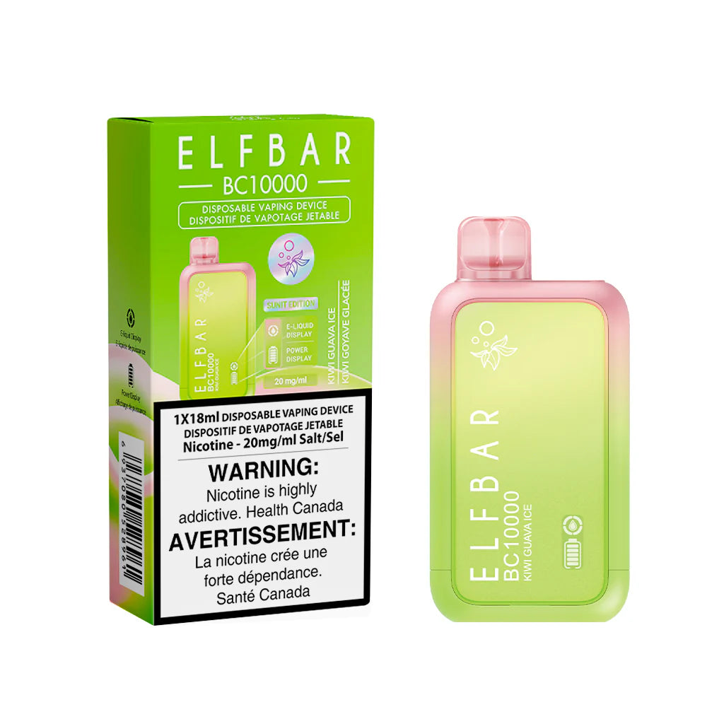 ELF BAR-10K Puffs-Kiwi Guava Ice-Wee Shisha N Vape