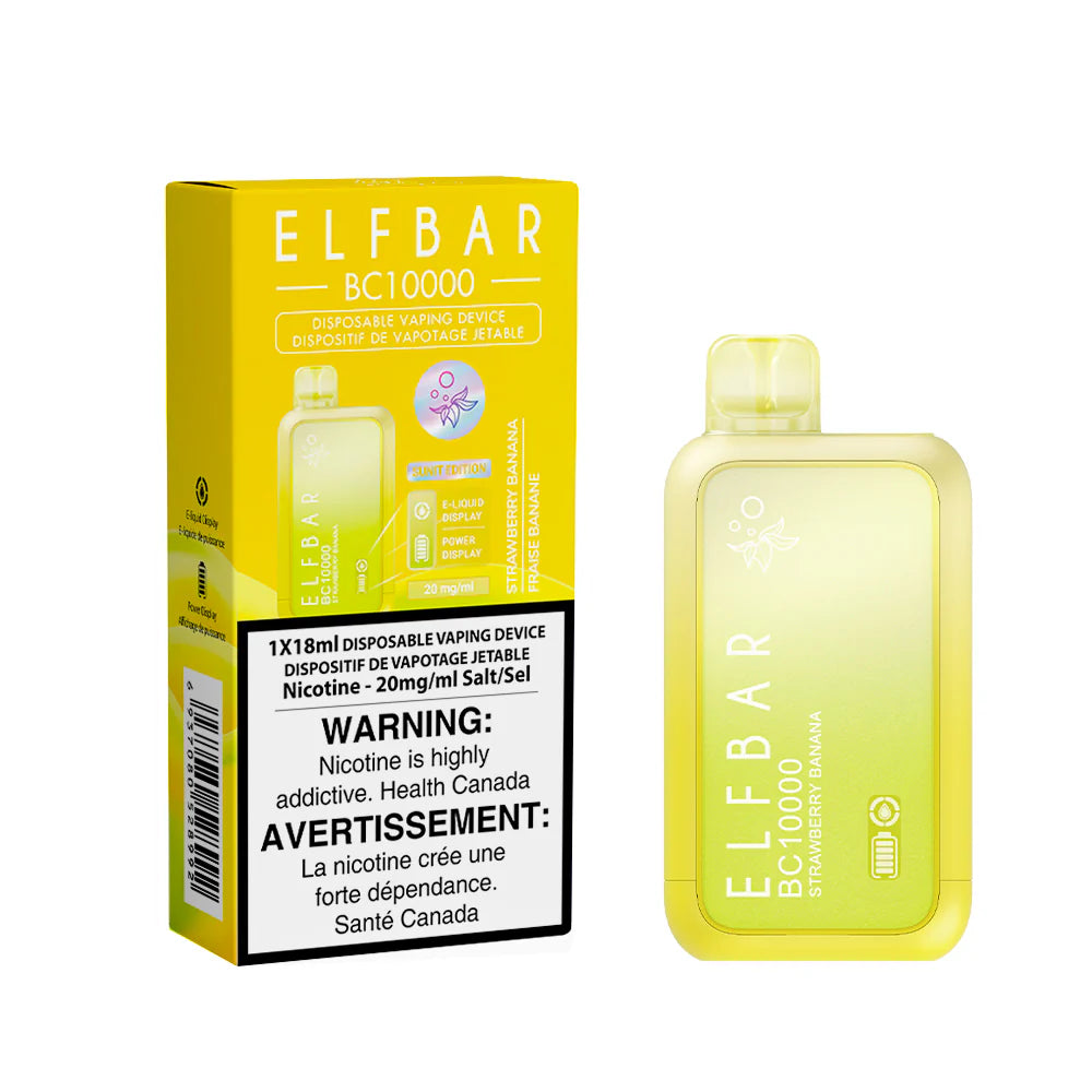 ELF Bar-10k Puffs-Strawberry Banana-Wee Shisha N Vape