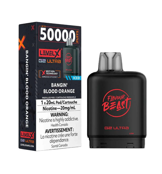 Flavour Beast Level X G2 Ultra Pod 50k - Bangin' Blood Orange - Wee Shisha N Vape