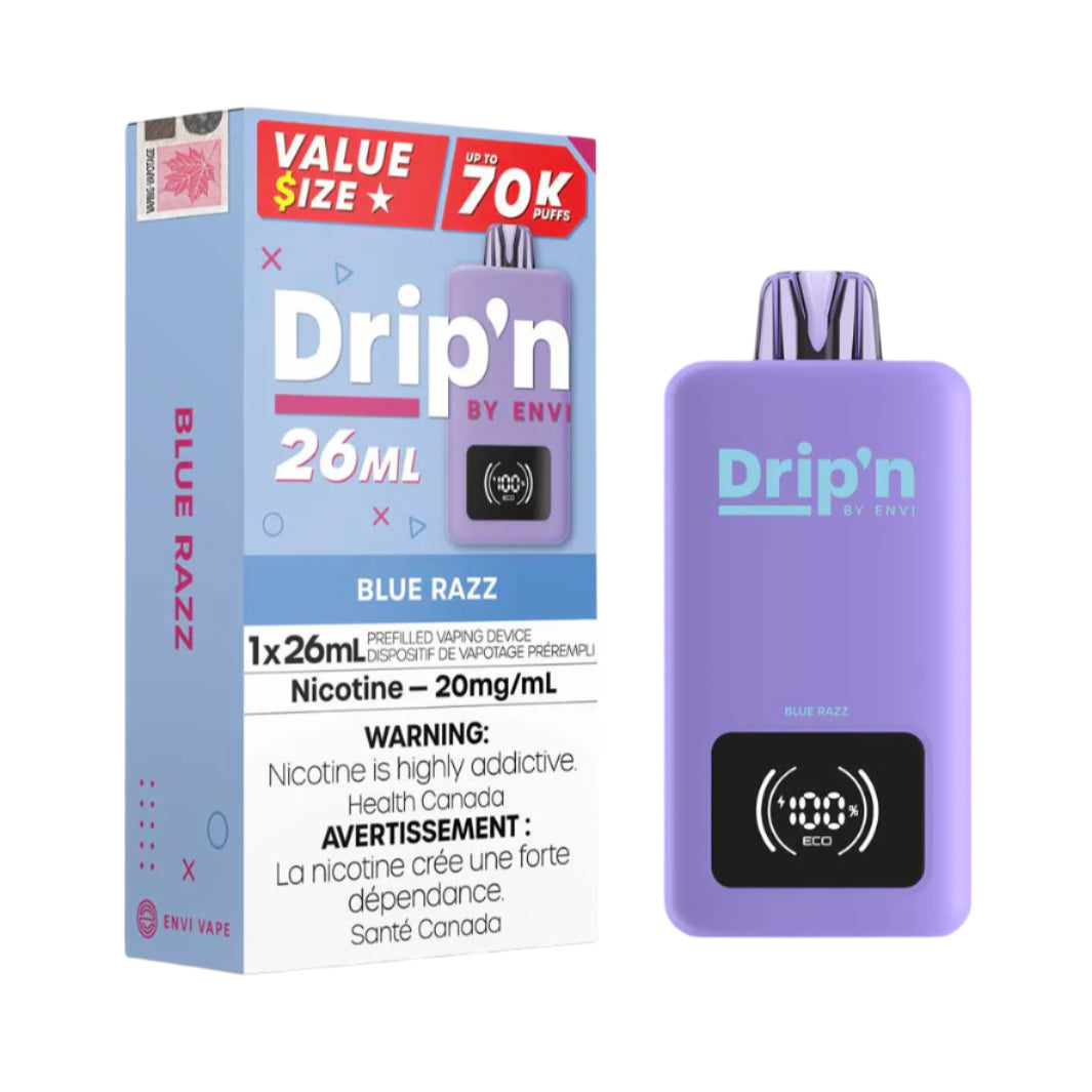 Drip'n 70K - Blue Razz - Disposable - Nicotine - Wee Shisha N Vape