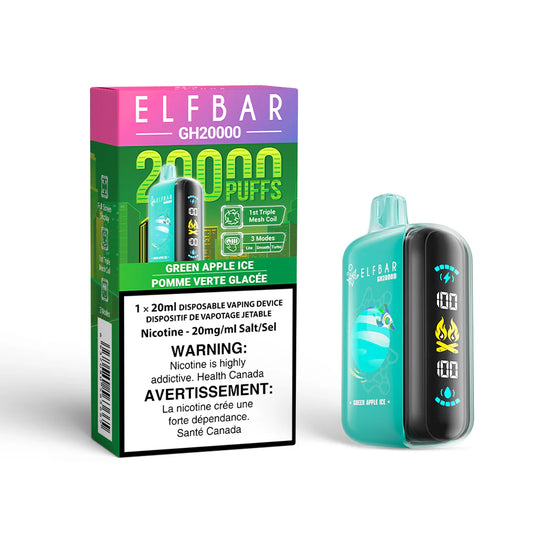 Elf Bar GH20000 -Green Apple Ice- disposable - wee shisha n vape
