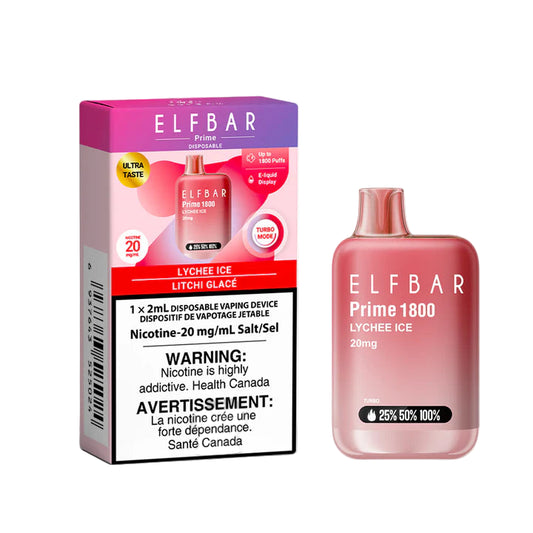 Elf Bar Prime 1800 - Lychee Ice - Wee Shisha N Vape
