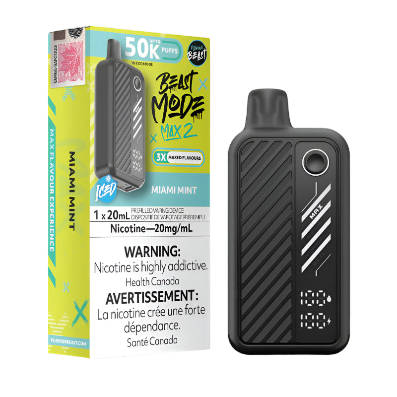 Flavour Beast- Mode Max 2-50k-Miami Mint- Wee Shisha N Vape