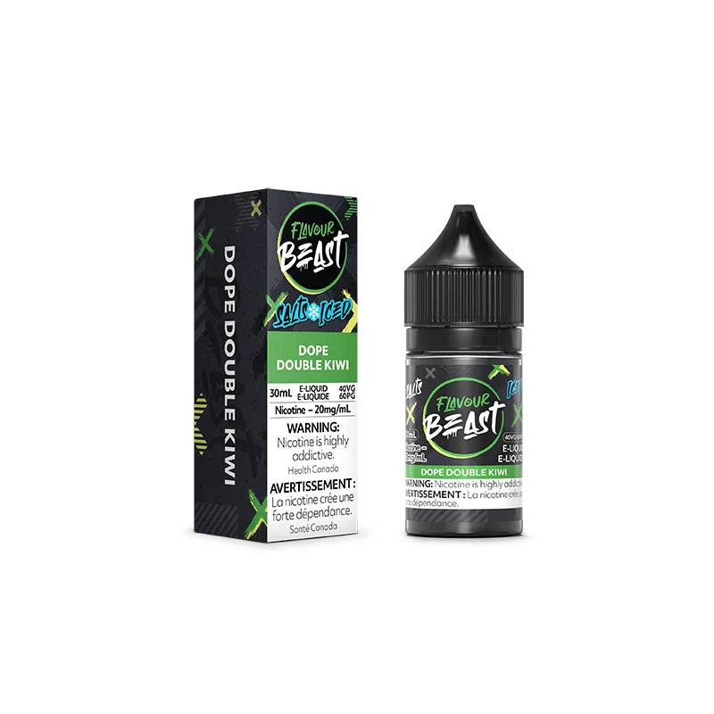 Flavour Beast Salts - Dope Double Kiwi Iced - E Liquid - Wee Shisha N Vape