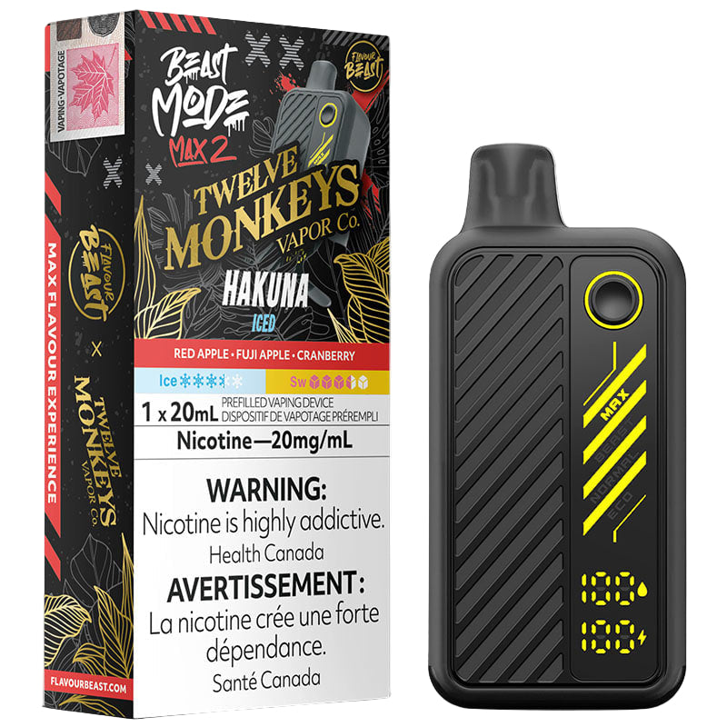 Flavour Beast Mode Max 2 50K X Twelve Monkeys - Hakuna Iced - Wee Shisha N Vape