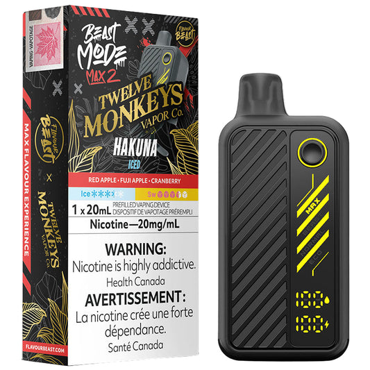 Flavour Beast Mode Max 2 50K X Twelve Monkeys - Hakuna Iced - Wee Shisha N Vape
