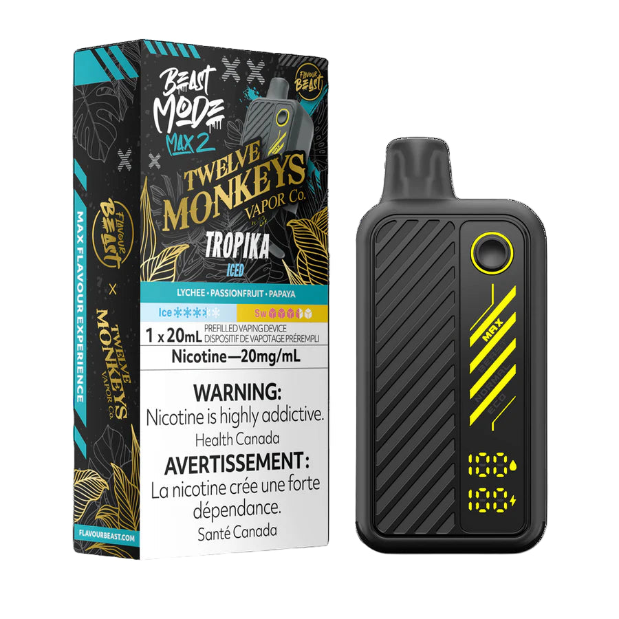 Flavour Beast Mode Max 2 50K X Twelve Monkeys - Tropika Iced - Wee Shisha N Vape
