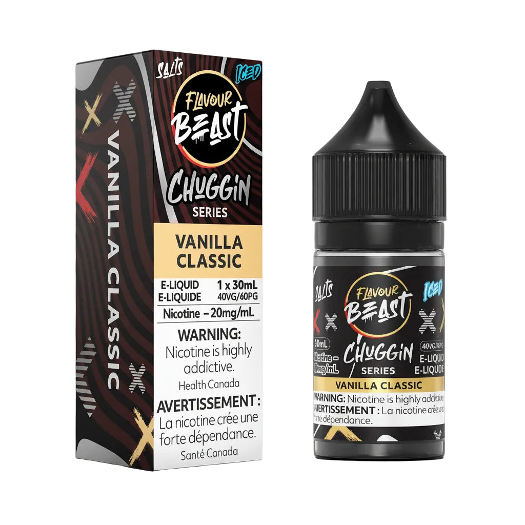 Flavour Beast Vanilla Classic e-liquid packaging on a white background