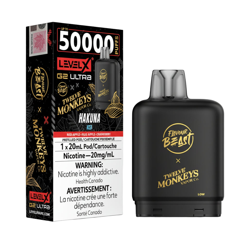 Flavour Beast × Twelve Monkeys Level X G2 Ultra Pod - Hakuna Iced - Wee Shisha N Vape