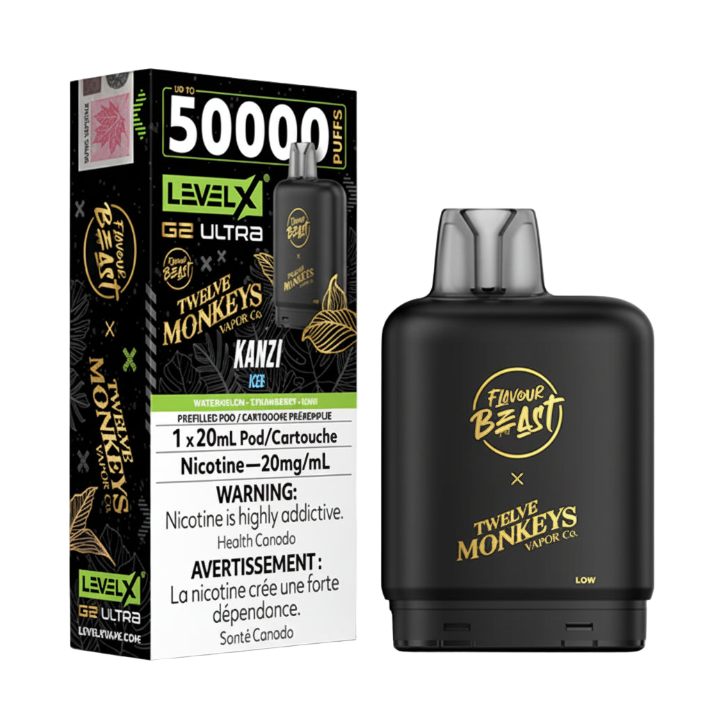Flavour Beast × Twelve Monkeys Level X G2 Ultra Pod - Kanzi Iced - Wee Shisha N Vape