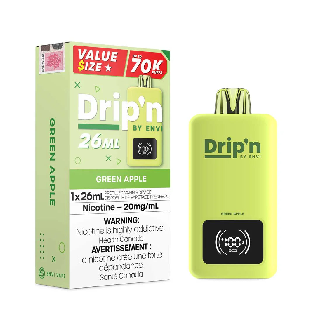 Drip'n 70K - Green Apple - Disposable - Nicotine - Wee Shisha N Vape