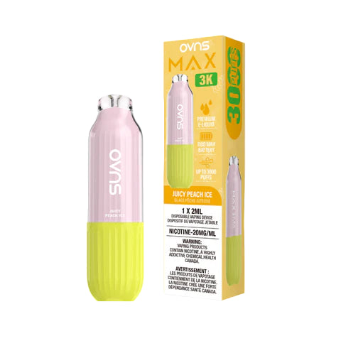 OVNS Max 3K - Juicy Peach Ice - Wee Shisha N Vape