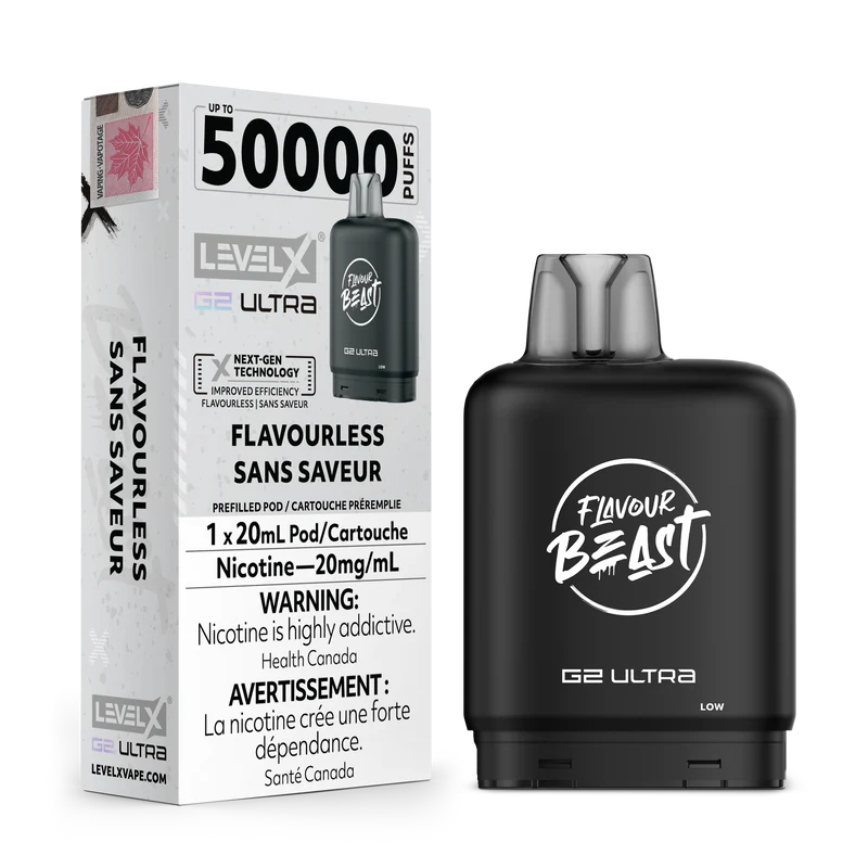 Flavour Beast Level X G2 Ultra Pod 50k - Flavourless - Wee Shisha N Vape