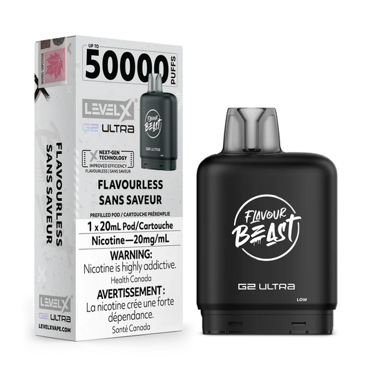 Flavour Beast Level X G2 Ultra Pod 50k - Flavourless - Wee Shisha N Vape