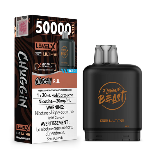 Flavour Beast Level X G2 Ultra Pod 50k - Chuggin R.B. - Wee Shisha N Vape