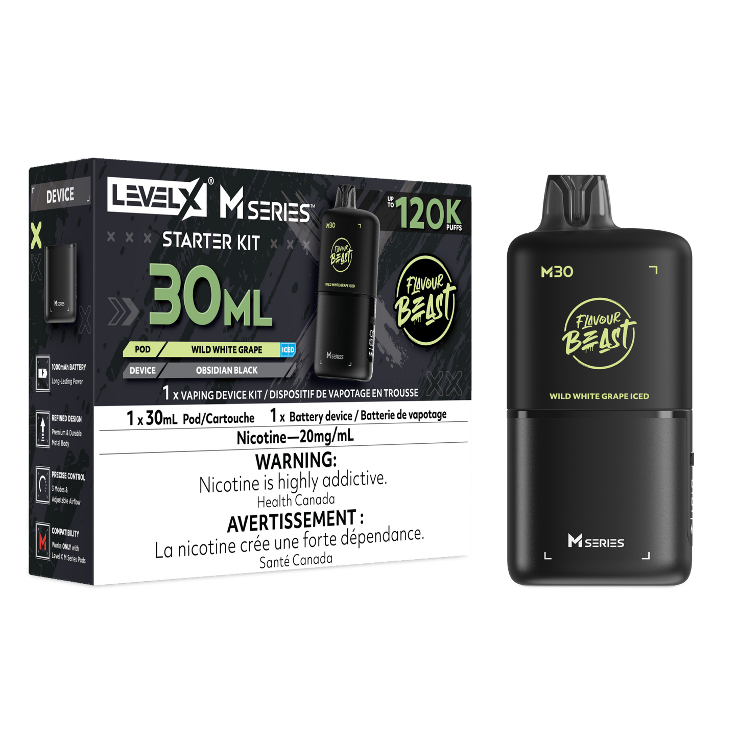 Flavour Beast Level X M Series Starter Kit - Wild White Grape