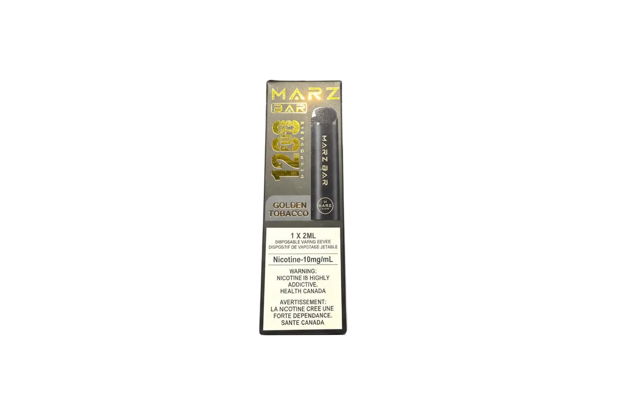 Marz Bar 1200 Puffs 10MG - Golden Tobacco - Disposable Vape - Wee Shisha N Vape