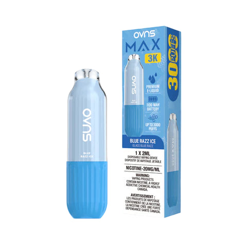 OVNS Max 3K - Blue Razz Ice - Wee Shisha N Vape