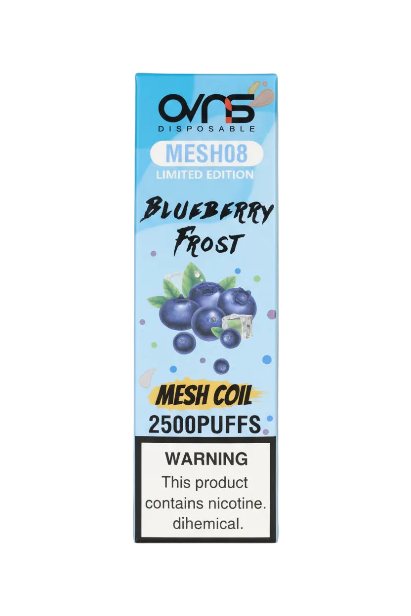 OVNS Mesh 08 2500 Puffs - Blueberry Frost - Disposable Vape - Wee Shisha N Vape