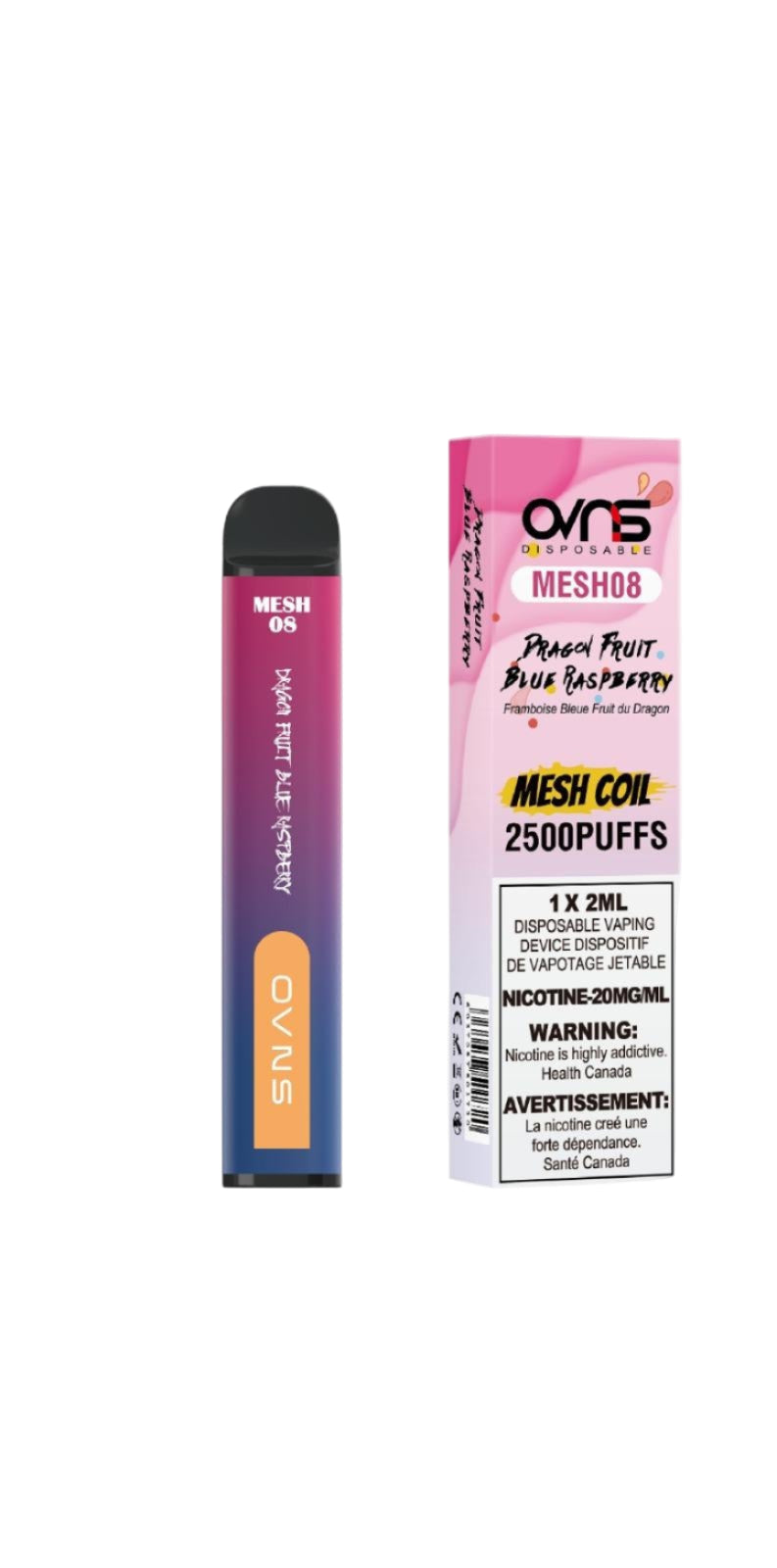 OVNS Mesh 08 2500 Puffs - Dragon Fruit Blue Raspberry - Wee Shisha N Vape