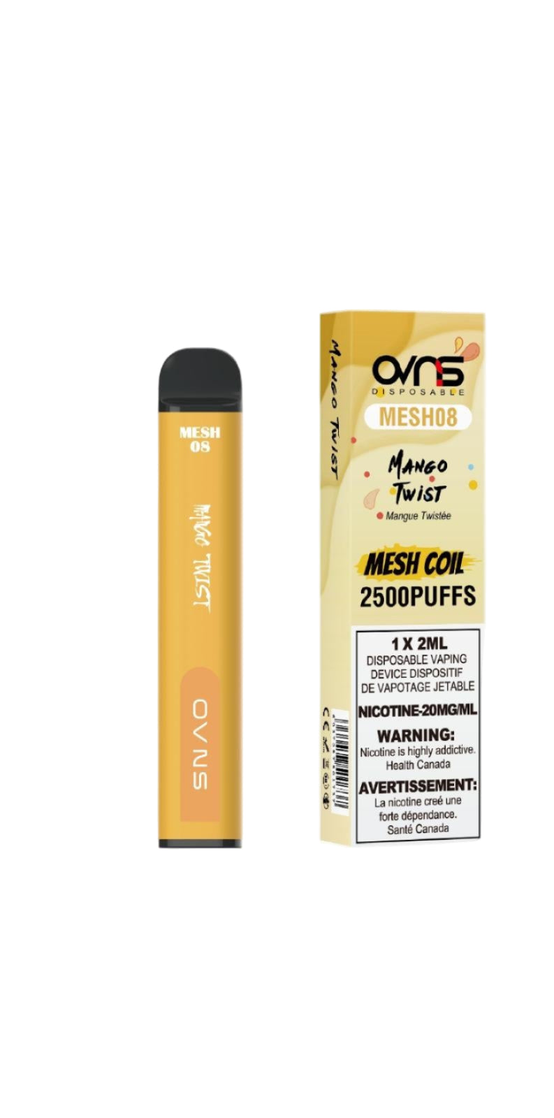 OVNS Mesh 08 2500 Puffs - Mango Twist - Wee Shisha N Vape