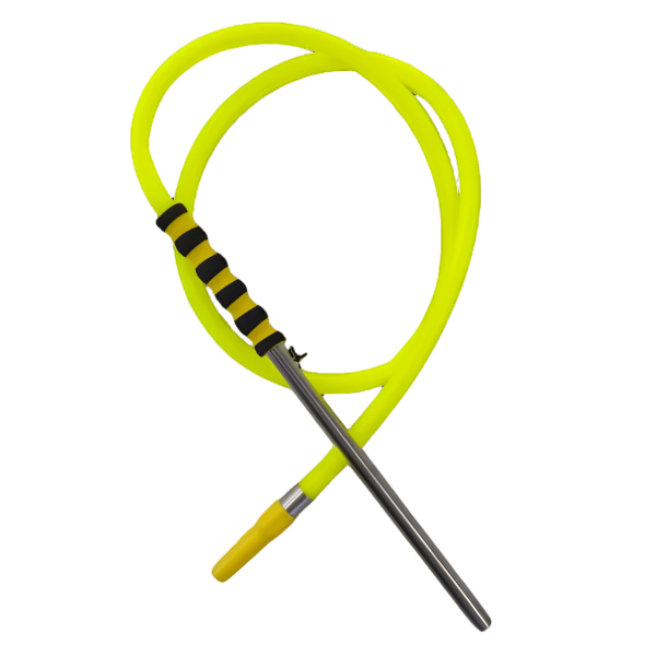 Chelax Silicone Hookah Hose with Foam Handle - Yellow - Wee Shisha N Vape
