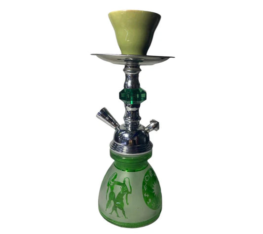 Dancing Girls -1 Hose Hookah (10'')-Green-Wee Shisha N Vape