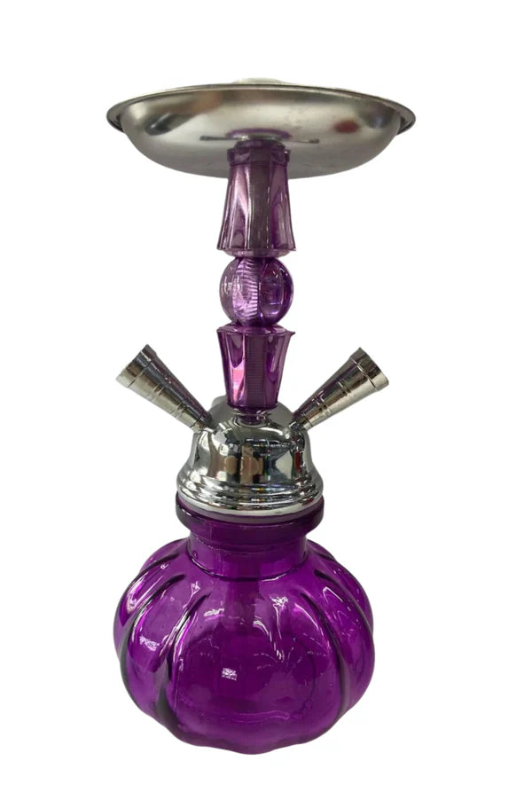 Pumpkin Base - 2 Hose Hookah (9")-Purple-Wee Shisha N Vape