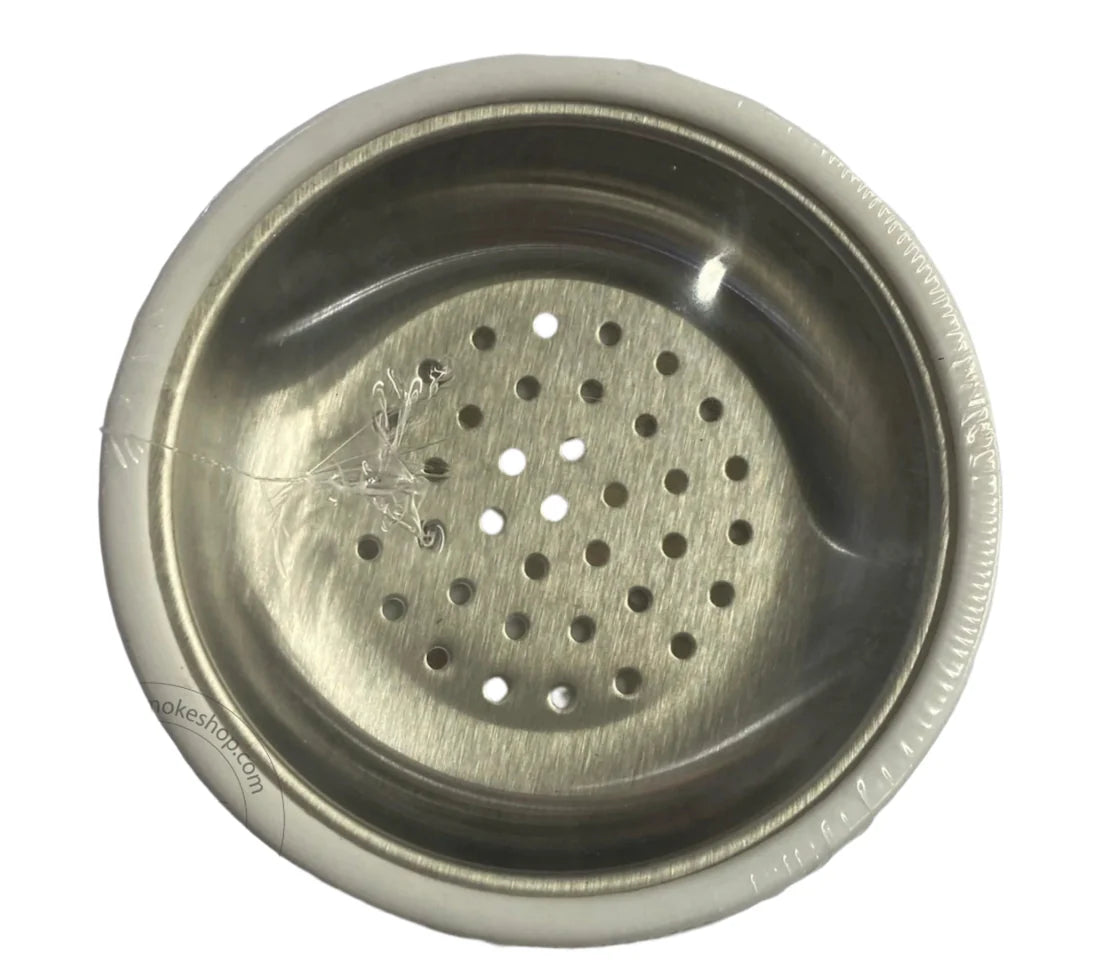 Hookah Silicone Bowl (Metal) - White - Wee Shisha N Vape