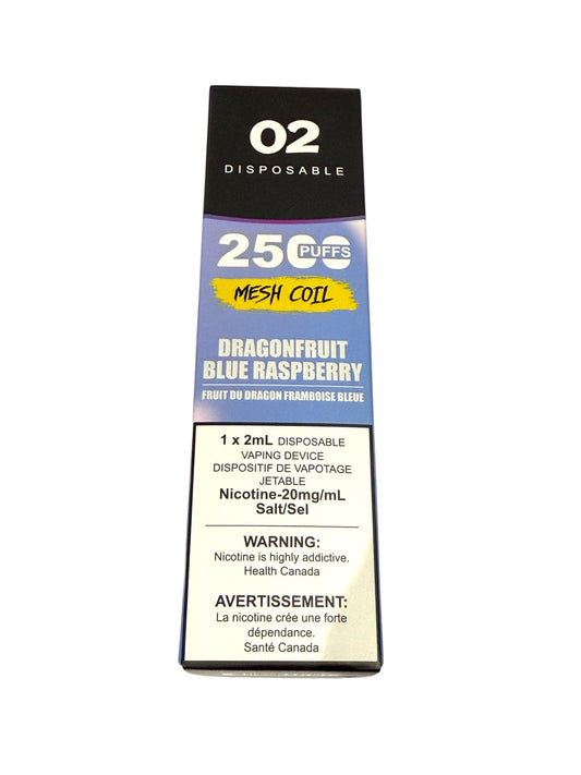 Ovns 02 2500 Puffs - Dragonfruit Blue Raspberry - Wee Shisha N Vape