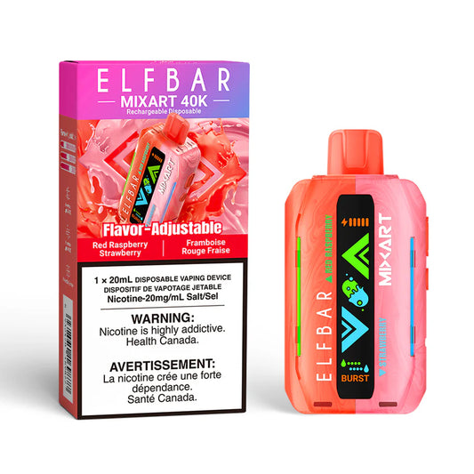 Elfbar MixArt 40k - Red Raspberry Strawberry - Wee Shisha N Vape