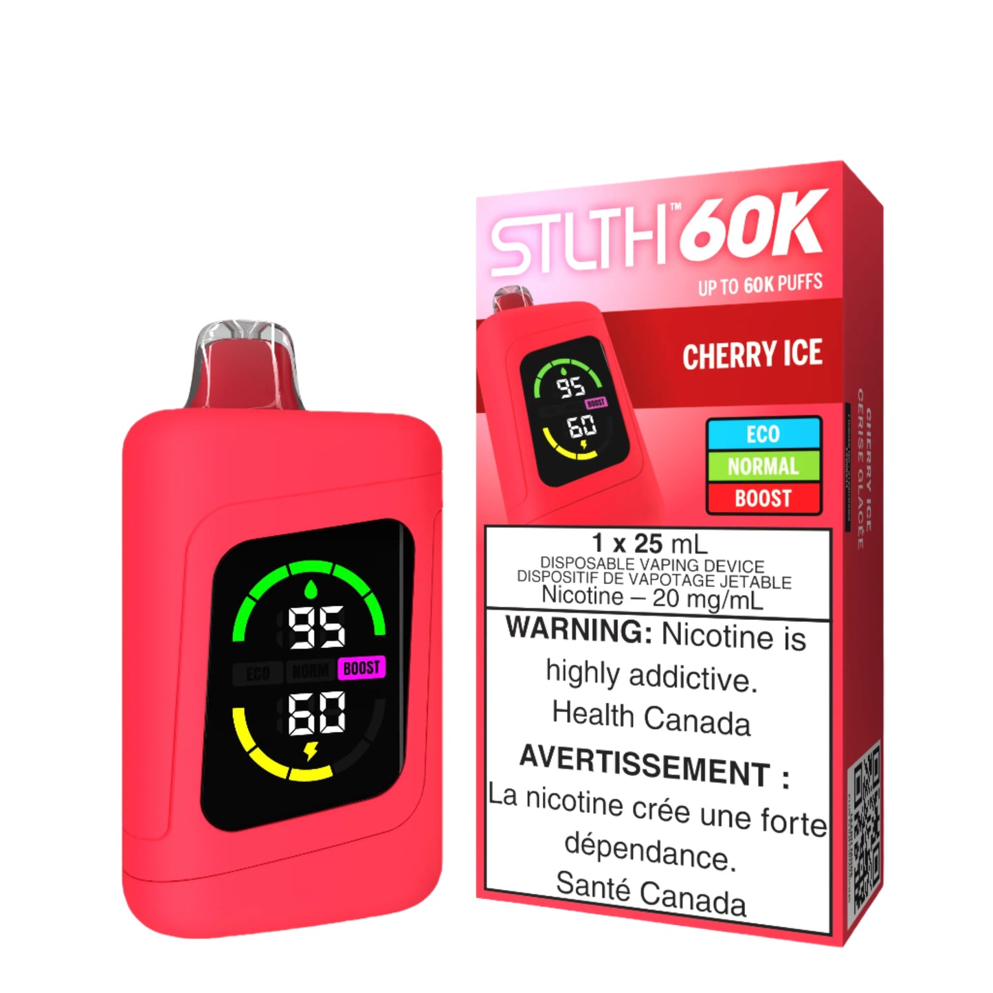 Stlth 60k -Cherry Ice -Disposable - Wee Shisha N Vape