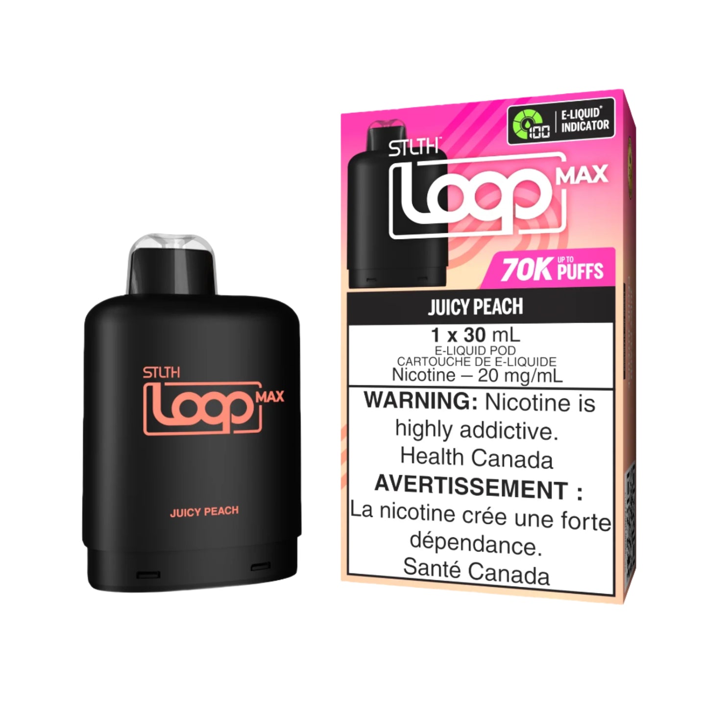 STLTH Loop Max Pod 70K Puffs - Juicy Peach - Wee Shisha N Vape