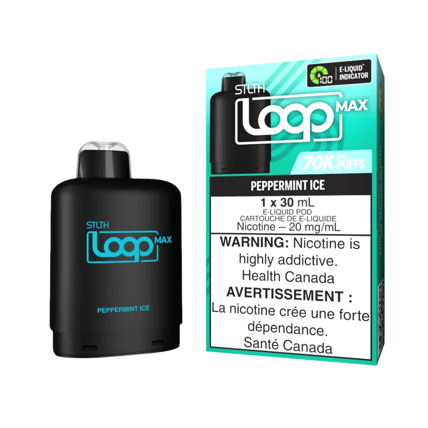 STLTH Loop Max Pod 70K Puffs - Peppermint Ice - Wee Shisha N Vape