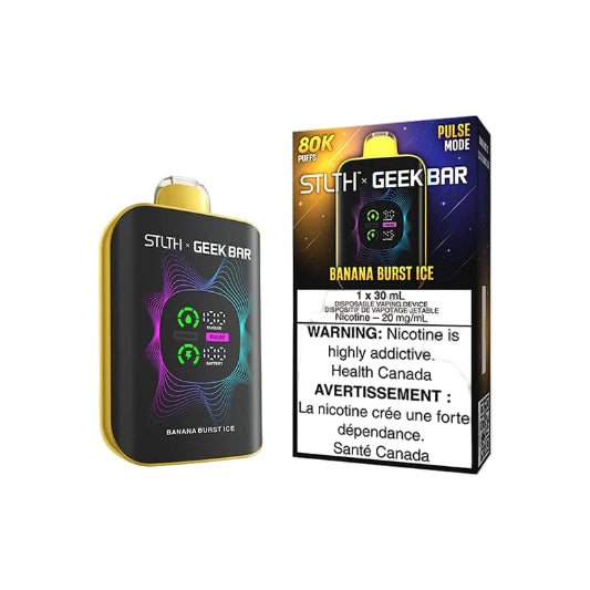 STLTH Geek Bar vape device and packaging on a white background