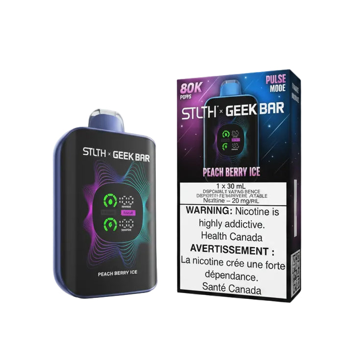 STLTH x Geek Bar 80k - Peach Berry Ice - Disposable Vape - Wee Shisha N Vape