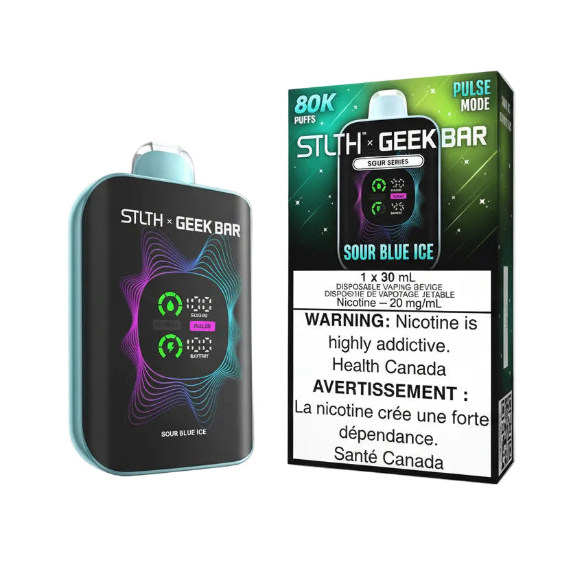 STLTH x Geek Bar 80k - Sour Blue Ice - Disposable Vape - Wee Shisha N Vape