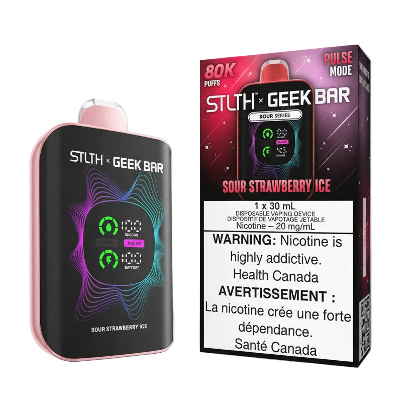 STLTH x Geek Bar 80k - Sour Strawberry Ice - Disposable Vape - Wee Shisha N Vape